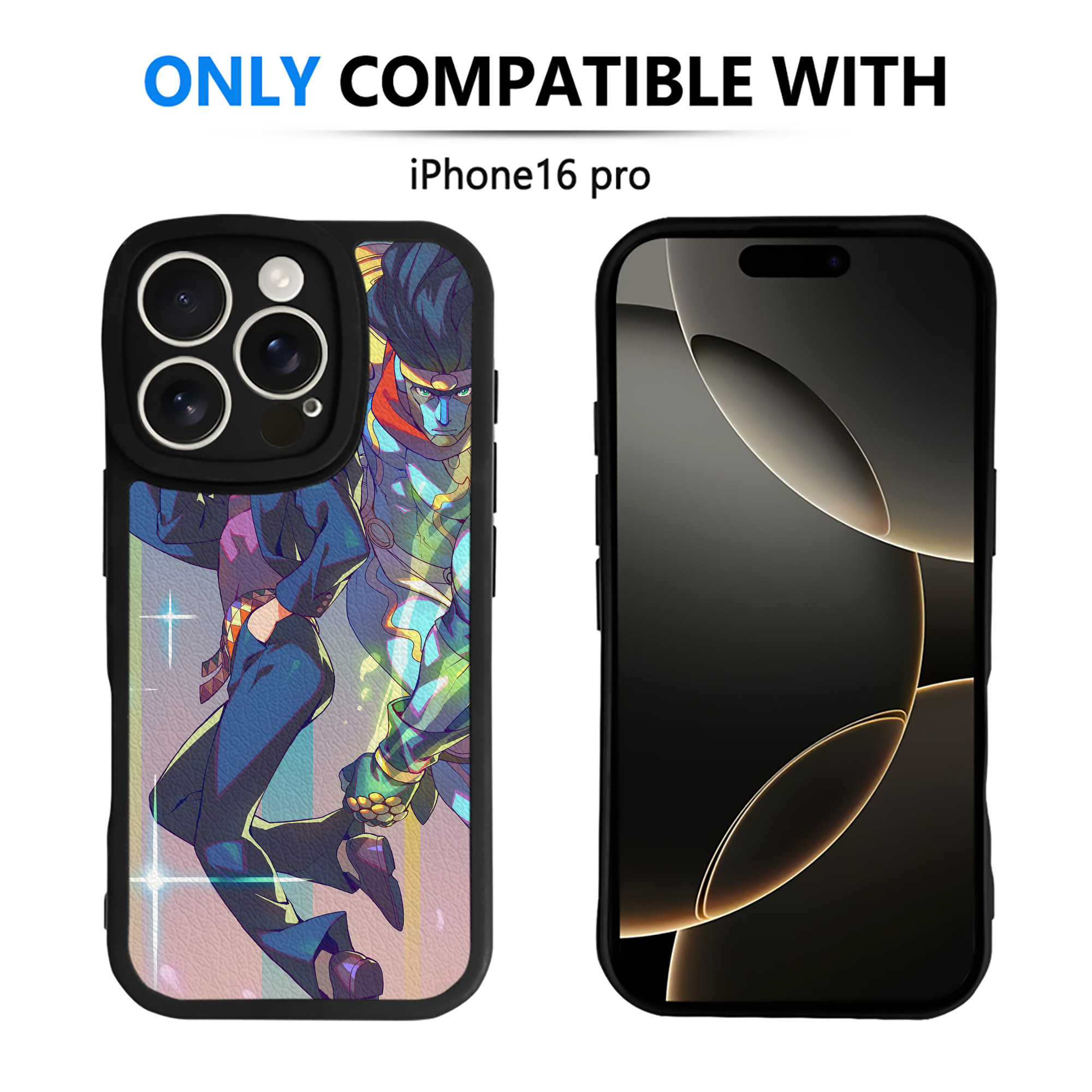 （画像用） ジョジョの奇妙な冒険 JoJo's Bizarre Adventure 【iPhone 16シリーズ対応】シリコンスマホケース（レザー調） 材質：シリコン
